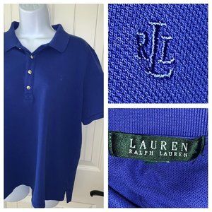 Ralph Lauren LRL Royal Blue Polo Shirt Golf Tennis Sz ?? See Measurements EUC
